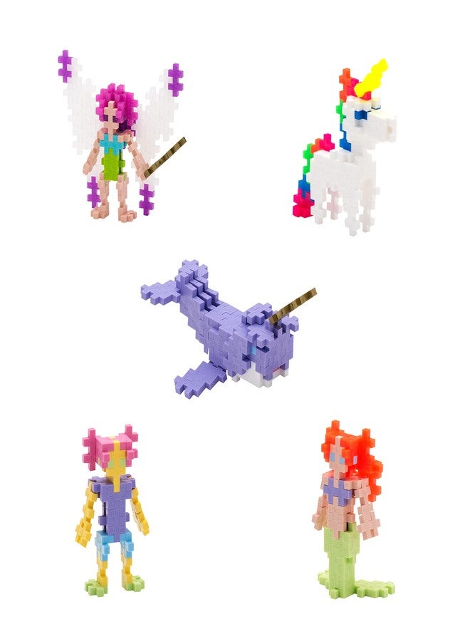 Plus-Plus PLUS PLUS Building Block Playset Kit, Themed Figures 3D Puzzle, Fun Stem Toys for Kids, 350 Mini Interlocking Pieces - 5 Tube Bundle, Fantasy - Image 2